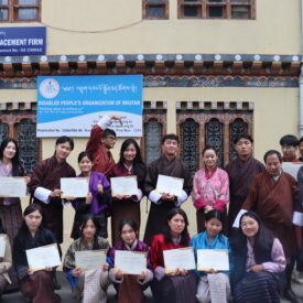 Group photo of participants during Bhutanese Sign Language Training Course 2024